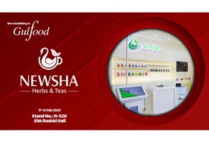 Newsha team showcasing innovative products at Gulfood 2025